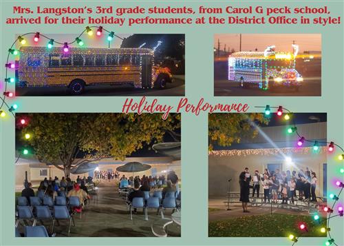 CGP 3rd grade perform at the District Office.